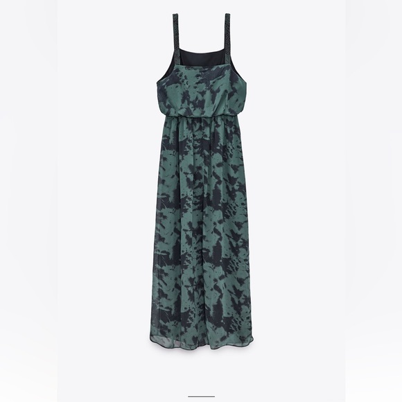 ZARA PRINTED MIDI DRESS - Picture 9 of 10